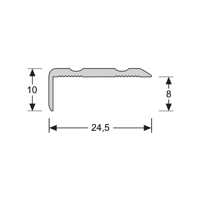Hoeklijnprofiel schroef goud 10mm | 270cm