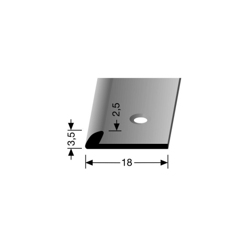 Eindprofiel schroef zilver 3.5mm voor 2.5mm | 250cm