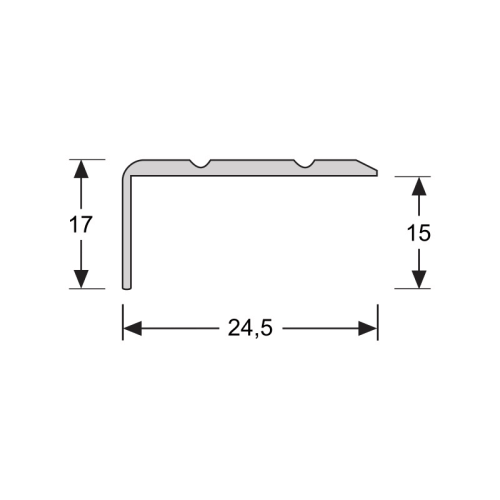 Hoeklijnprofiel zelfklevend zilver 17mm | 100cm