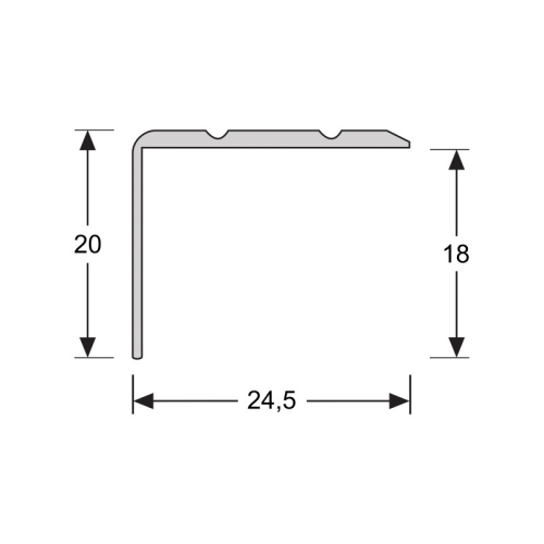 Hoeklijnprofiel zelfklevend brons 20mm | 300cm