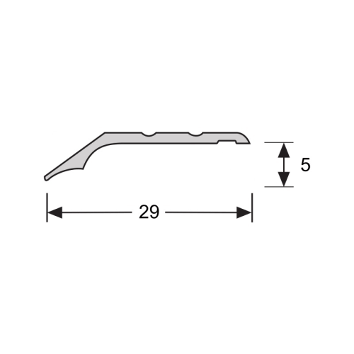 Overgangsprofiel zelfklevend zwart 5mm | 270cm