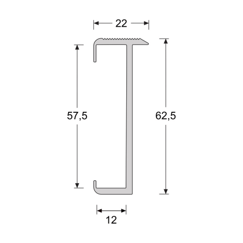 Universeel Trapneusprofiel 60mm schroef RVS geborsteld tbv Laminaat 7-9.5mm | 300cm